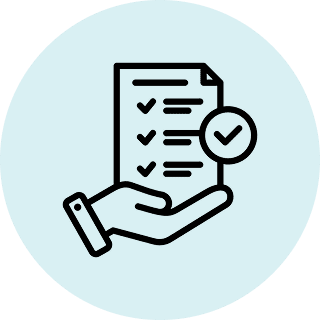 Task list in hand graphic