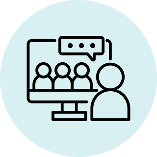 Online group chat illustration