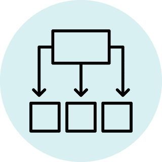 Simple organizational chart icon