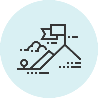Minimalist mountain illustration